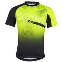 Marškinėliai FORCE MTB Core, (fluorescencinei/juodi) L