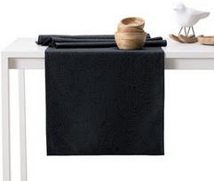 AmeliaHome Gaia AH/HMD Tablecloth Black 40x140cm