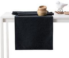 AmeliaHome Gaia AH/HMD Tablecloth Black 40x120cm