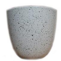 Keraminis vazonas LUKŠTAS, baltos sp., 16 x 15 cm