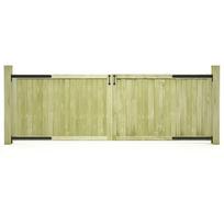 Sodo vartai, 2vnt., 300x100cm, impregnuota pušies mediena