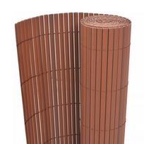 Dvipusė sodo tvora, ruda, 150x500cm, PVC