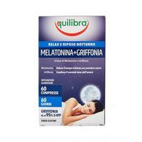 EQUILIBRA maisto papildas miegui ir ramybei MELATONIN + GRIFFONIA, 60 tablečių