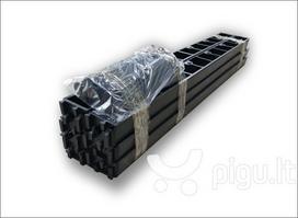 Plastikinių bortų juodų 4,5 cm aukščio (12 vnt) ir plastikinių vinių (30 vnt) komplektas