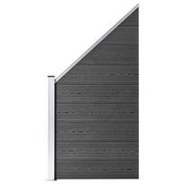 Tvoros segmentas, juodos spalvos, 95x(105-180)cm, wpc