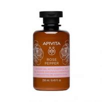  APIVITA valomasis prausiklis su rožėmis ir juodaisiais pipirais, 250 ml