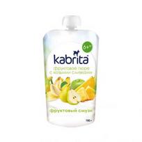  KABRITA vaisių tyrelė su ožkos pieno grietinėle, nuo 6 mėn., 100 g