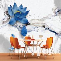 Fototapetai - Abstrakti mėlyna gėlė