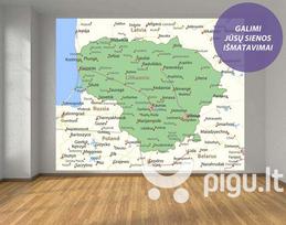 Fototapetai - Lietuvos žemėlapis
