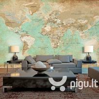 Fototapetas XXL - Turquoise World Map II