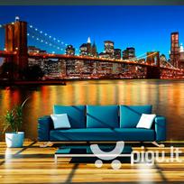 Fototapetas - Dusk over the Brooklyn Bridge