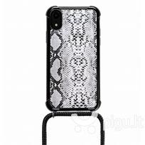 vandeniui atsparus deklas - Lookabe Necklace Snake Edition, skirtas iPhone Xr, silver black (loo024) - 1 nuotrauka