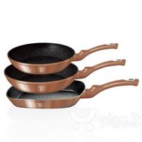 BerlingerHaus Metallic Line keptuvių rinkinys Rose Gold Edition, 3 vnt.