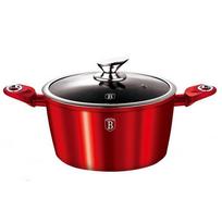 GRANITINIS PUODAS 24cm BERLINGER HAUS Raudonas METALLIC LINE BH-1257