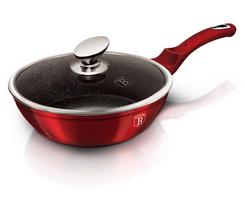 GRANITINĖ KEPTUVĖ 24cm BERLINGER HAUS Raudonas METALLIC LINE BH-1259