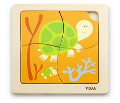 Dėlionė VIGA Handy Flat Puzzle, 4 vnt.