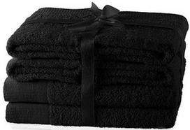 AmeliaHome Amari Towel Set Black 6pcs
