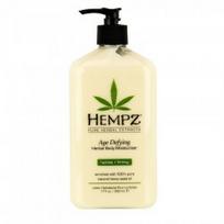 Drėkinantis kūno pienelis su augaliniais ekstraktais prieš odos senėjimą Hempz Age Defying Moisturizer﻿ 500ml