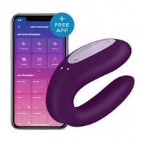 Išmanusis porų vibratorius Double Joy (violetinis)