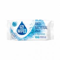  GOWIPES anitbakterinio poveikio drėgnos servetėlės su D-pantenoliu, 60 vnt.