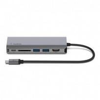 usb c 3 2 gen 2 kabelis - Belkin USB-C 6-in-1 Multiport Adapter AVC008btSGY - 1 nuotrauka