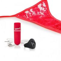 vibrator panties - Raudonos vibruojančios kelnaitės - 1 nuotrauka