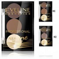 Eveline All In One Eyebrow antakių šešėliai ir vaškas 1,7 g. - 02