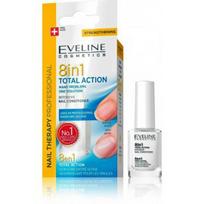 Eveline Nail Therapy 8in1 Total Action nagus stiprinanti priemonė - 12 ml.