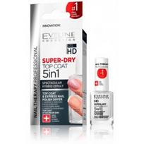 Eveline Nail Therapy Super-Dry Top Coat stiprinantis viršutinis nagų lako sluoksnis - 12 ml.