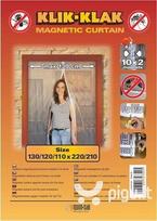 Magnetinis durų tinklelis nuo uodų baltas 110-130 x 210-220 cm
