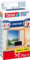 Apsauginis tinklelis langams nuo vabzdžių TESA COMFORT juodas 1,00m x 1,00m