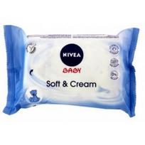Nivea Baby Soft & Cream drėgnos kūdikių servetėlės - 4x63 vnt.