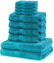 DecoKing Marina Towel Set 10pcs Turquoise