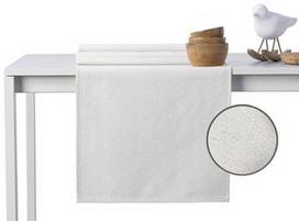 DecoKing Sparkle HMD Tablecloth Cream 40x120cm