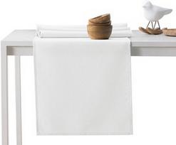 DecoKing Pure HMD Tablecloth White 40x140