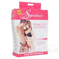 Strap-on dirželių ir dildo rinkinys