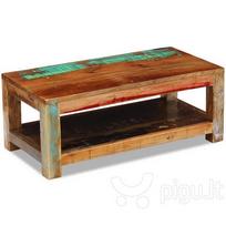 Kavos staliukas, masyvi perdirbta mediena, 90x45x35 cm
