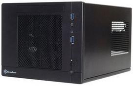 korpusas silverstone - SilverStone Sugo 05 USB 3.0 x2,  Mic x1, Spk x1, black, SFF - 1 nuotrauka