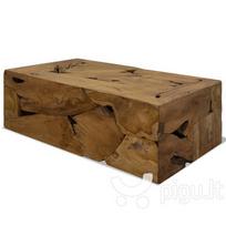 Kavos staliukas, 90x50x35cm, tikmedis, rudas
