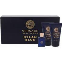 Versace Dylan Blue Pour Homme mini rinkinys vyrams (5 ml. EDT + 25 ml. dušo gelis + 25 ml. balzamas po skutimosi )