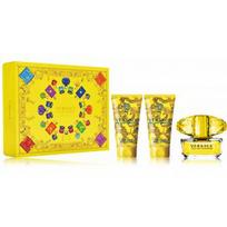 Versace Yellow Diamond rinkinys moterims (90 ml. EDT + 5 ml. EDT +100 ml. kūno losjonas + 100 ml. dušo gelis)