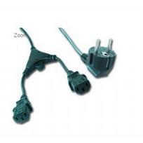 c13 power kabelis - Gembird Power Splitter Cord C13 2m - 3 nuotrauka