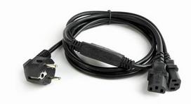 c13 power kabelis - Gembird Power Splitter Cord C13 2m - 4 nuotrauka