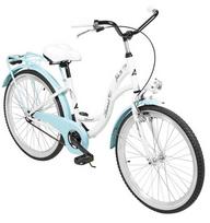 dviratsi 24 - Dviratis AZIMUT Julie 24" 2021 baltas-turquoise - 1 nuotrauka