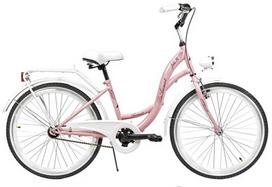 dviratsi 24 - Dviratis AZIMUT Julie 24" 2021 pink-baltas - 1 nuotrauka