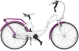dviratsi 24 - Dviratis AZIMUT Julie 24" 2021 baltas-violet - 1 nuotrauka