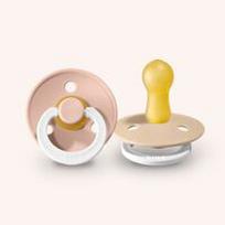 BIBS Colour tamsoje šviečiantys čiulptukai Blush / Vanilla nuo 18mėn, 2 vnt