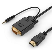 vga cable - Gembird Cable HDMI / VGA / 3.5mm Black 3m - 2 nuotrauka