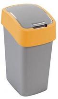 Šiukšliadėžė Curver FlipBin Silver/Yellow, 10 l