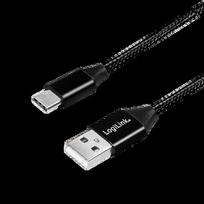 a v to usb - Logilink USB To USB Type-C Cable Black 0.3m - 1 nuotrauka
